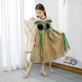 thumbnail image 4 of Girls Princess Anna Costume Snow Party Halloween Cosplay Masquerade Party, 4 of 6