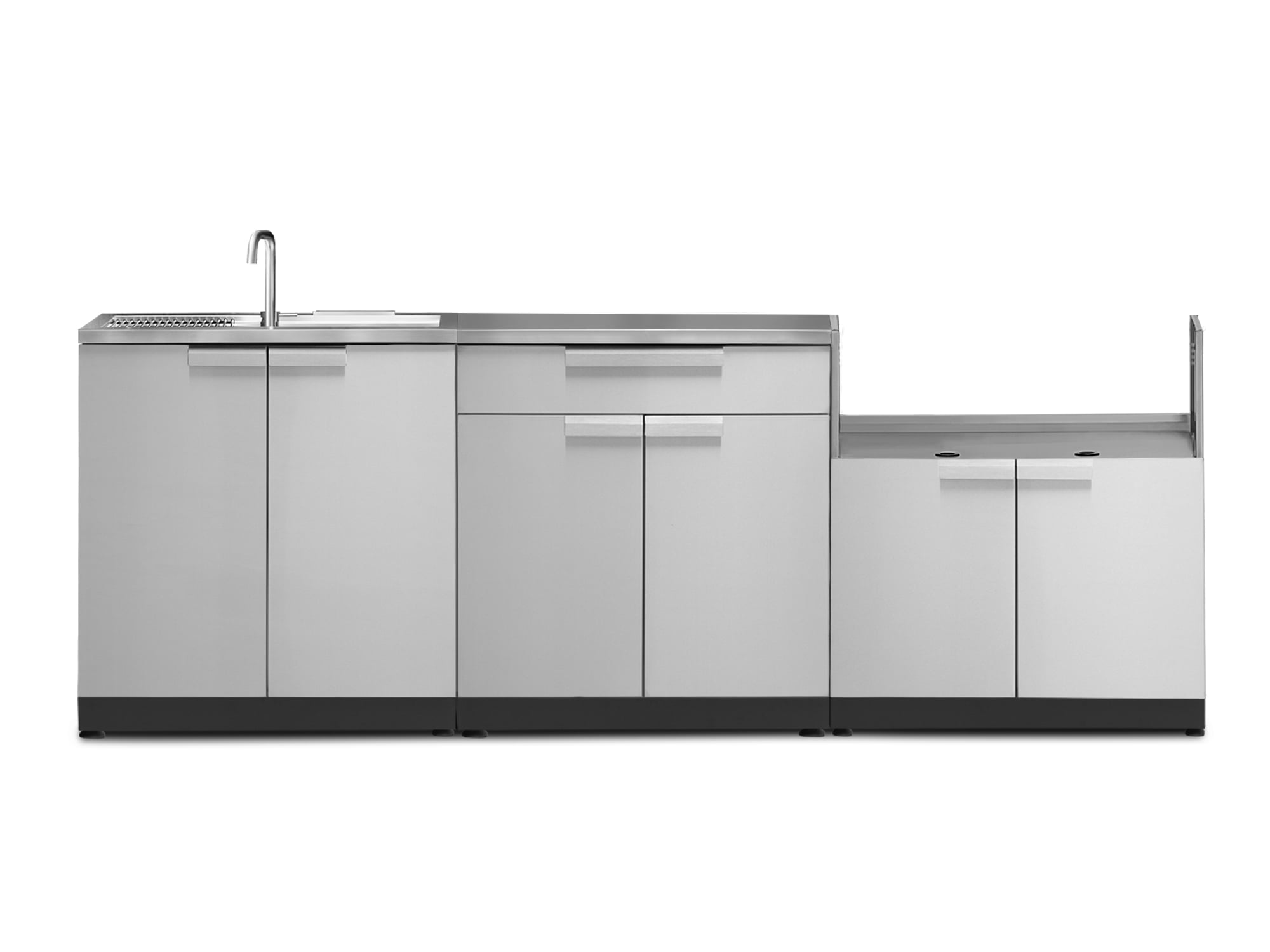 NewAge Products Armoire de Cuisine Extérieure en Acier Inoxydable, Ensemble de 4 Pcs avec Comptoirs