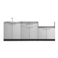 thumbnail image 1 of NewAge Products Armoire de Cuisine Extérieure en Acier Inoxydable, Ensemble de 4 Pcs avec Comptoirs, 1 of 13