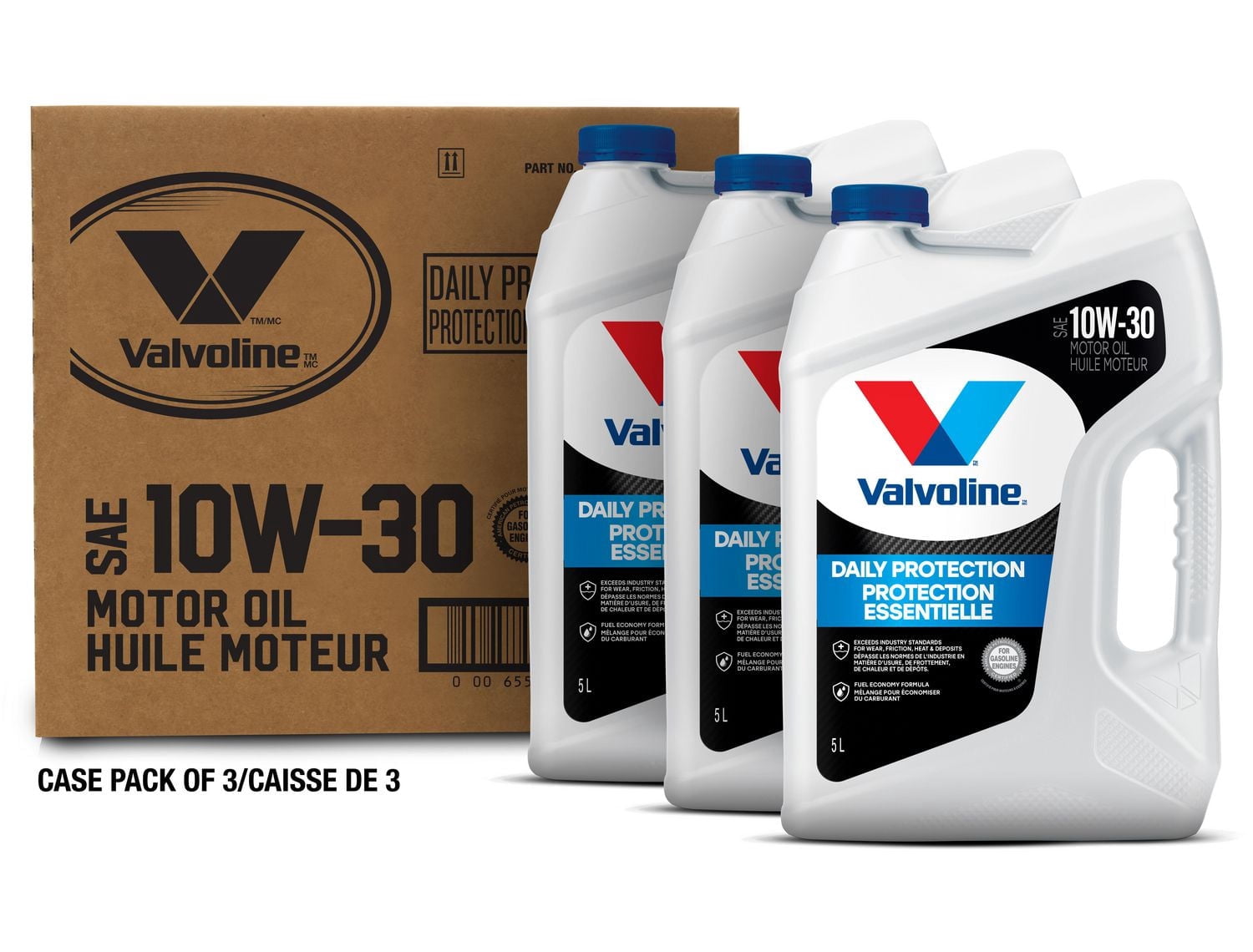 Valvoline Daily Protection Conventional 10W30 Motor Oil 3X5L