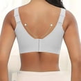 thumbnail image 4 of 3 Pack Women Plus Size Push-Up Bras No Underwire T-Shirt Bralettes Ribbed Full Coverage Sports Everyday Bras Multicolor, 38/85BCD, 4 of 5