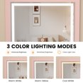 thumbnail image 4 of 3-in-1 Small Vanity Desk with Mirror & Adjustable LED Lights - Compact Dressing Table Set with Storage - Ideal for Girls' Bedroom, Apartment, 4 of 8