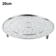 thumbnail image 1 of Stainless Steel Steamer Tray Rack Plate Steam Cooking 3 Stands Round Type 18-30, 1 of 11