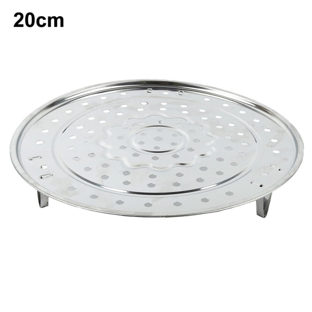 Stainless Steel Steamer Tray Rack Plate Steam Cooking 3 Stands Round Type 18-30