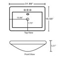 thumbnail image 4 of American Imaginations 31.89-in. W 3H4-in. Ceramic Top Set In White Color - Overflow Drain Incl. AI-30771, 4 of 9