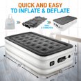 thumbnail image 3 of SereneLife Twin Size Inflatable Premium Airbed Flocked Mattress w/ Internal Pump, 3 of 7