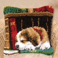 thumbnail image 2 of Sleeping Dog Latch Hook s Cushion Embroidery Valentine's Gift, 2 of 8