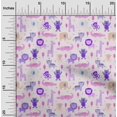 thumbnail image 2 of oneOone Viscose Jersey Violet Fabric Kids Animal Craft Projects Decor Fabric Printed by The Yard 60 Inch Wide, 2 of 4