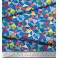 thumbnail image 3 of Soimoi Moss Tissu Georgette Triangle Géométrique Imprimé Tissu 1 Yard 42 Pouces de Large, 3 of 3