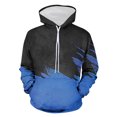 thumbnail image 1 of Pull à Capuche pour Hommes Imprimé Coloré Non Positionné Pull Décontracté à Manches Longues, 1 of 4