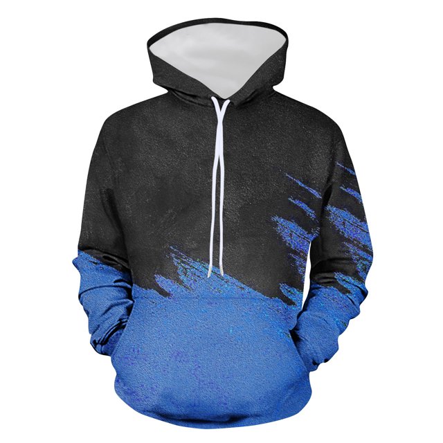 Pull à Capuche pour Hommes Imprimé Coloré Non Positionné Pull Décontracté à Manches Longues