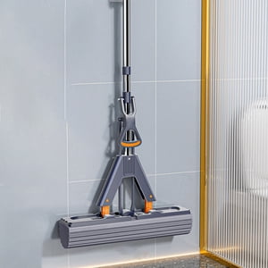 PEONAVET Sponge Mop Sponge Mop Rubber Mop Household Lazy Hands Free Mop Folding Household Water-absorbent Mop