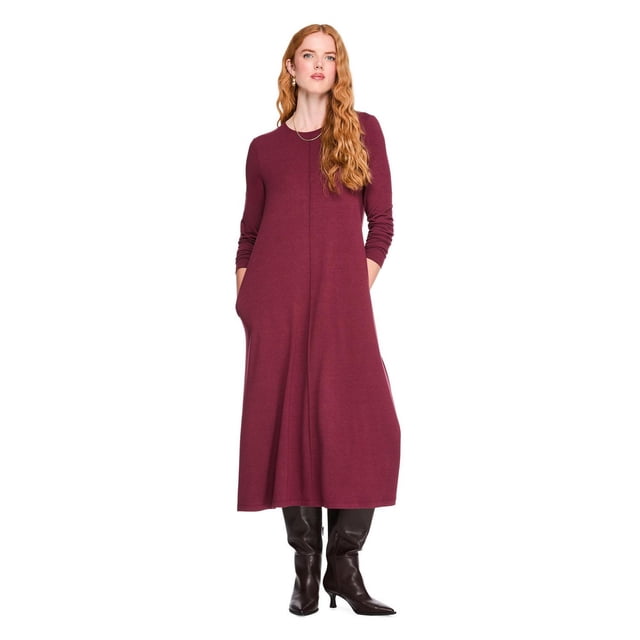 Robe longue avec coutures piquées George pour femmes