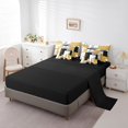 thumbnail image 3 of YST Yellow Black Grey Bed In A Bag 7 Piece Queen Abstract Geometric Bedding Set Sequins Checkered Comforter Set With Sheets For Kids Adults Buffalo Check Grids Bed Set, 3 of 5