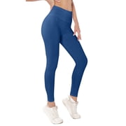 Timegard Workout Leggings for Women High Waist Belly Control Yoga Pant Butt Lifting Solid Color Sports Trousers