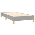 thumbnail image 2 of vidaXL Bed Frame Light Grey 100x190 cm Twin Fabric, 2 of 5