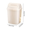 thumbnail image 3 of Storage Bags Storage Organizer Bathroom Trash Can with Lid, Small Press Pop-Up Garbage Bin, Flip Lid Wastebasket, Odor-Control Kitchen Bedroom Office Bin, Compact Plastic Trash Can, 3 of 6