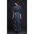 thumbnail image 4 of Bimba Robe Longue Maxi en Rayonne Imprimée de Feuilles de Pacanier pour Femmes avec Fente Latérale - X-Grand, 4 of 6