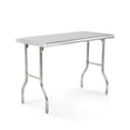 thumbnail image 1 of GloryStar Table Pliante Commerciale en Acier Inoxydable, Établi de Préparation Robuste 48x24 Pouces avec Pieds de Nivellement Réglables, 1 of 7