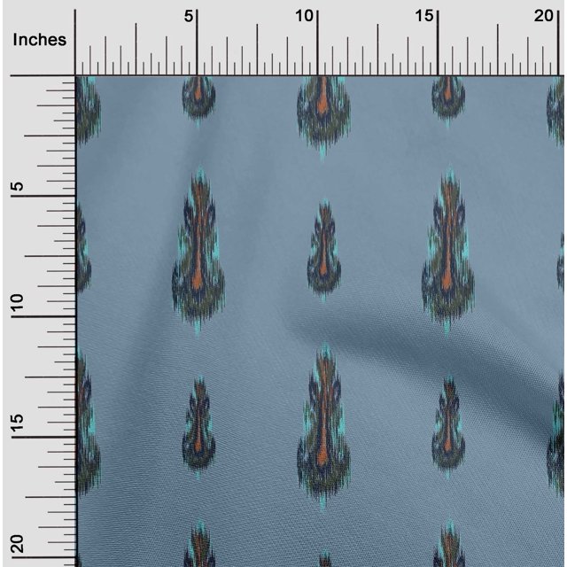 oneOone Cotton Flex Fabric Ethnic Ikat Decor Fabric Printed BTY 40 Inch Wide