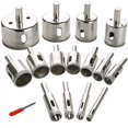 thumbnail image 1 of Diamond Drill Bit Set Hole, 15PCS Hole Saw Set for Glass, Marble, Granite Stone, 1 of 5