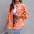 thumbnail image 2 of CEHVOM Veste en Denim à Manches Longues pour Femmes avec Franges et Trous Liquidation, 2 of 5