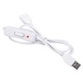 thumbnail image 1 of Unique Bargains USB Extension Cable with ON/Off Switch Extension Power Cords Adapter with LED Indicator White, 1 of 5