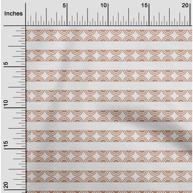 oneOone Polyester Lycra Brown Fabric Geometric Block Sewing Material Print Fabric By The Yard 56 Inch Wide