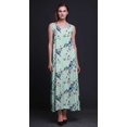 thumbnail image 3 of Bimba Robe Maxi à Bretelles Spaghetti Sans Manches pour Femmes en Rayonne Imprimée d'Oiseaux, Coupe Évasée, Cami - Petit, 3 of 5
