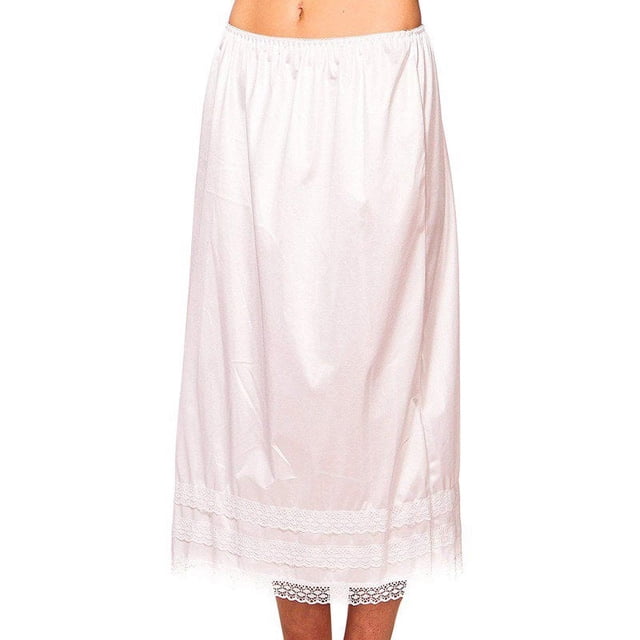 Jupe-culotte Mi-Longue pour Femmes Imitation Soie Dentelle Jupe-Culotte Mi-Longue Rallonge Noir G