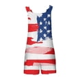 thumbnail image 4 of Penkiiy Combinaison Sans Manches à Imprimé Drapeau des États-Unis pour Femme, Polyester, Multicolore, m, 4 of 5