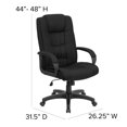 thumbnail image 3 of Scranton & Co Contemporary Fabric High Back Executive Office Chair in Black, 3 of 6