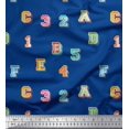 thumbnail image 1 of Soimoi Cotton Voile Fabric Numbers & Alphabets Text Print Fabric by The Yard 56 Inch Wide, 1 of 3