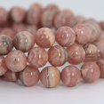 thumbnail image 2 of Natural Argentina Rhodochrosite Gemstone 8mm Round Beads Stretch Bracelet 7" Unisex, 2 of 2