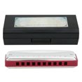 thumbnail image 2 of Instrument de Musique, Harmonica, Housse en Acier Inoxydable Imperméable pour Débutants Professionnels Cadeau Performance Blanc, Bleu, Orange, Rouge, Noir, 2 of 8