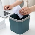 thumbnail image 2 of Kitchen Trash Can,Office Desk Accessories Mini Trash Can Miniature Plastic Trash Can Pressure Ring Countertop Trash Can for Bathroom Office Kitchen Desk Coffee Table Bathroom Trash Can, 2 of 6