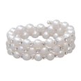 thumbnail image 4 of Thinsony Femmes Chic Perle Strass Bracelet Stretch Mariage pour Mariée Blanc 3 Rangée 1Set, 4 of 6