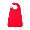 thumbnail image 3 of Aufmer 4 Pcs Adjustable Adult Bib, Large Coverage Washable Clothing Protector, 29.5x17.7in(Red), 3 of 6