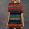 thumbnail image 3 of SMihono Hauts pour Femmes Été Décontracté Mode Confortable Col Rond Manches Courtes Imprimé Blouse T-shirt Oversize pour Femmes 2023, 3 of 5
