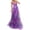 Purple, variant on Wo-Fusoul Women's Floral Print V-Neck Spaghetti Strap Dress, Casual Summer Dress with Lightweight Mesh Fabric, Comfortable and Breathable for Daily Wear and Parties