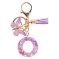 thumbnail image 2 of Lisbinx Weekly Deals Personalized Keychains Initial Letter Tassel Keychain - Purple Car Accessory for Women, Perfect for Wallets and Backpacks, 2 of 4