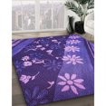 thumbnail image 3 of Ahgly Tapis Rectangulaire Lavable en Machine Intérieur Transitionnel Violet Vif, 2 Pieds x 3 Pieds, 3 of 7