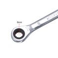 thumbnail image 3 of Unique Bargains Double Box End Ratcheting Wrench (8mm x 9mm) Metric 72 Teeth 12 Pt Ratchet Spanner Tools, CR-V, 3 of 5