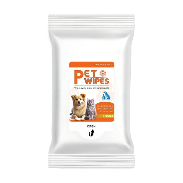 Lingettes Nettoyantes pour Taches de Déchirure pour Animaux, Douces, Non Lavables, Formule de Soin pour la Zone Oculaire Quotidienne, 10 Pcs