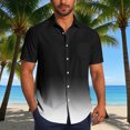 thumbnail image 2 of Pisexur Shirts for Man T Hommes Mode Décontractée Col Rabattu Impression Dégradée Chemise à Manches Courtes Blouse Blanche, L Chemises de Golf Hommes & Chemises Hommes, 2 of 7