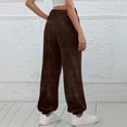 thumbnail image 5 of BLVB Womens Winter Fleece Sweatpants Drawstring Waist Joggers Pants Thick Thermal Comfy Lounge Trousers with Pockets, 5 of 5