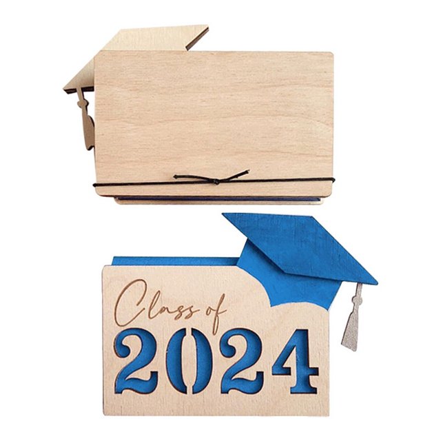 maskred Customized Graduation Card Wallet For Personalized Touch Graduation Card Book Blue