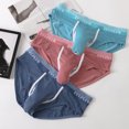 thumbnail image 4 of B91xZ Boxeurs pour Hommes en Coton Doux et Respirant avec Ceinture Confortable, Rouge P, 4 of 4