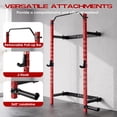 thumbnail image 3 of AKDSteel Folding Squat Rack, 1000LBS Capacity Wall Mounted Squat Rack, 2.36"x2.36" Foldable Squat Rack for Home Gym with Pull Up Bar, J Hook, Landmine, 3 of 7