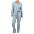 thumbnail image 1 of HNMKIU Pyjamas Homme Long Sleeve Pajamas Pajama Sets Two Piece Pajama Casual Sets, 1 of 3
